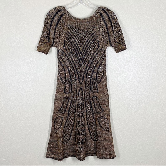 Cecilia Prado Metallic Knit Chevron Dress - Picture 2 of 6